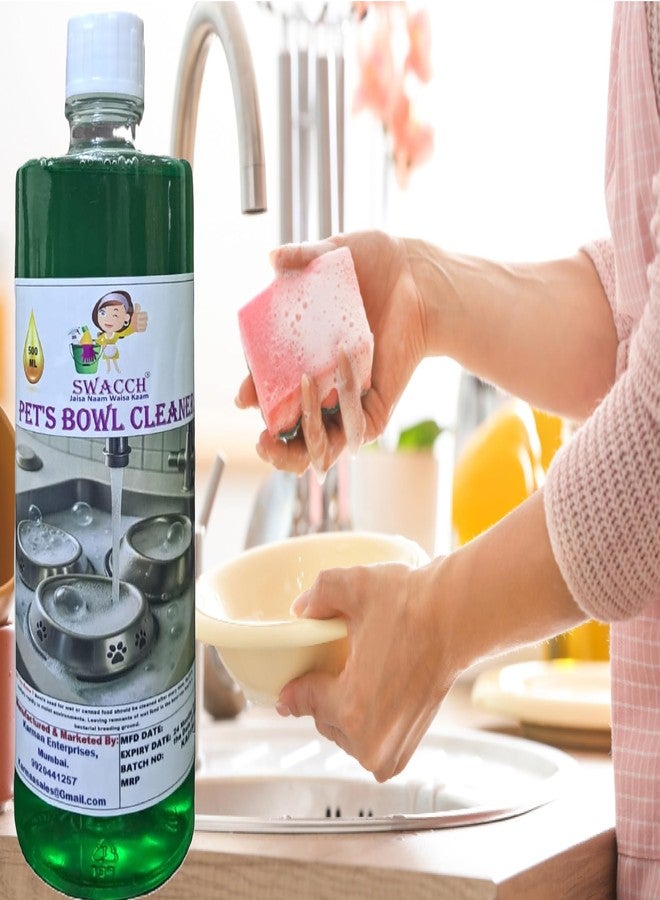 swacch Pets Bowl Cleaner I Pet-Safe Bowl Cleaner Liquid I 500ml Pack of 2 Neem Alovera - Image 2